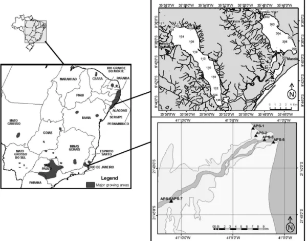 Figure 1. Map of the investigated areas including sampling stations.