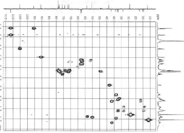 Figure S8. HMQC spectrum of  compound 3.
