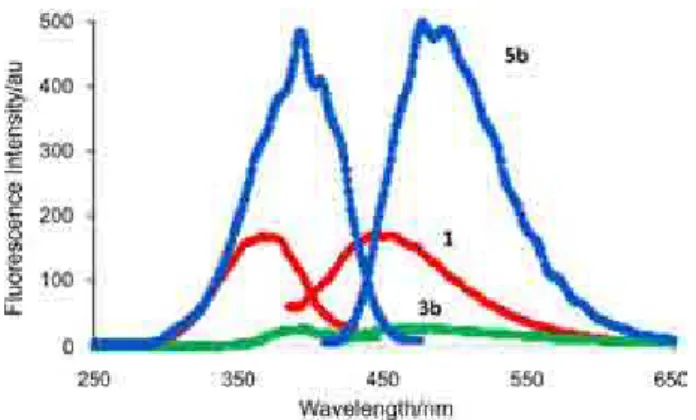 Figure  1.   Fluorescence  spectra  of  Merriield  resin  1  ( λ