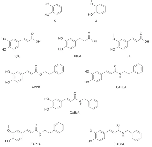 Figure 1. Compounds studied in the present work.