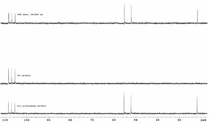 Figure S19. DEPT spectrum (75 MHz, CDCl 3 /drops CD 3 OD) of compound 2.