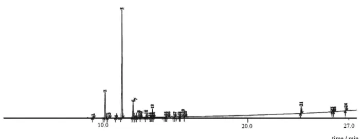Figure 3. Chromatographic profile of samples of cluster II, located on clay soils.
