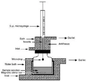 Figure 1. Schematic diagram of the headspace solvent microextraction  apparatus.