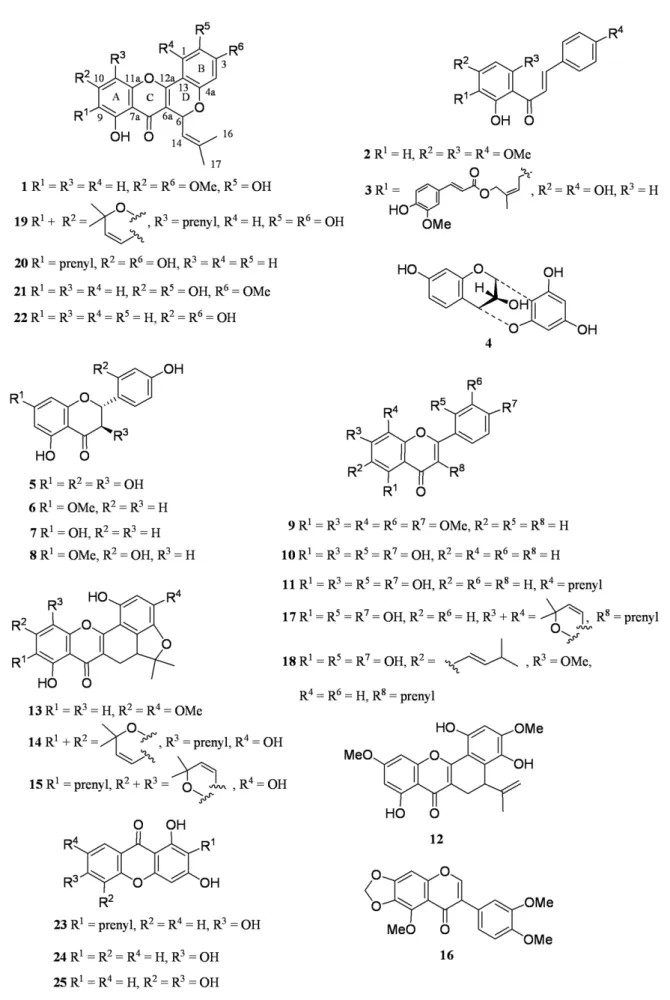 Figure 1. Structures of isolated compounds 1-25.