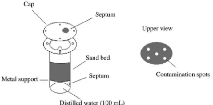 Figure 1. Scheme of the experimental columns.