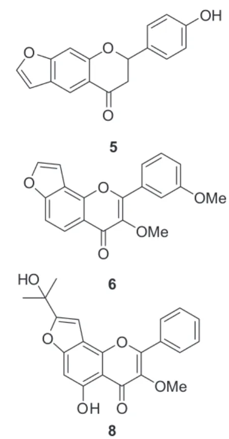 Figure 1. Structures of compounds 1-8.