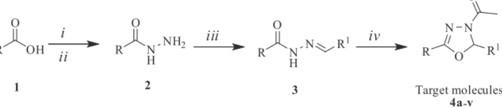 Figure 2. The chemical structures of the 1,3,4-oxadiazoline compounds.