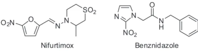 Figure 1. Chemical structures of nifurtimox and benznidazole.