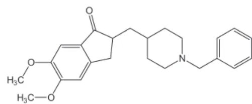 Figure 1. Chemical structure of donepezil. Molecular weight: 