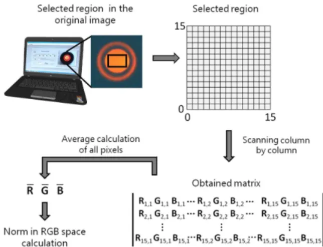Figure 3. Routine of the software for digital image treatment.