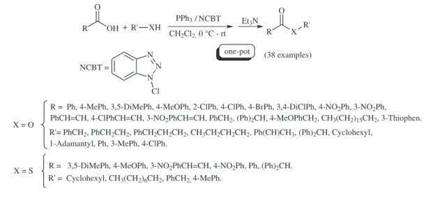 Table 2. Conversion of benzoic acid to benzyl benzoate with PPh 3 /NCBT/