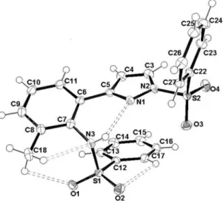 Figure 1. Atom arrangement and atom numbering scheme for molecule 1e. 