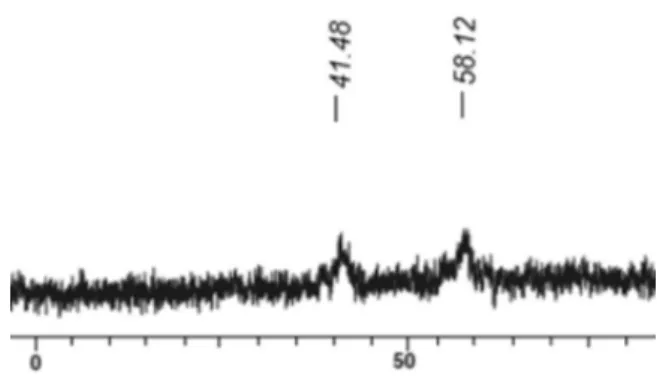 Figure 4.  1 H MAS NMR spectrum of AP-nano TiO 2 , peak marked with *  indicates the spinning band.