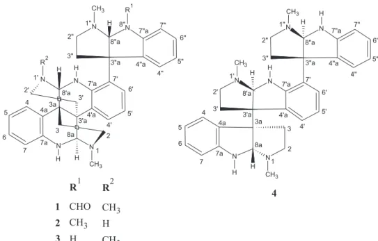 Figure 1. Structures of alkaloids isolated from Margaritopsis carrascoana.