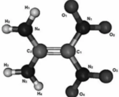 Figure 1 shows the B3LYP/aug-cc-pVTZ optimized  structure. The main geometric parameters are presented in  Table 1
