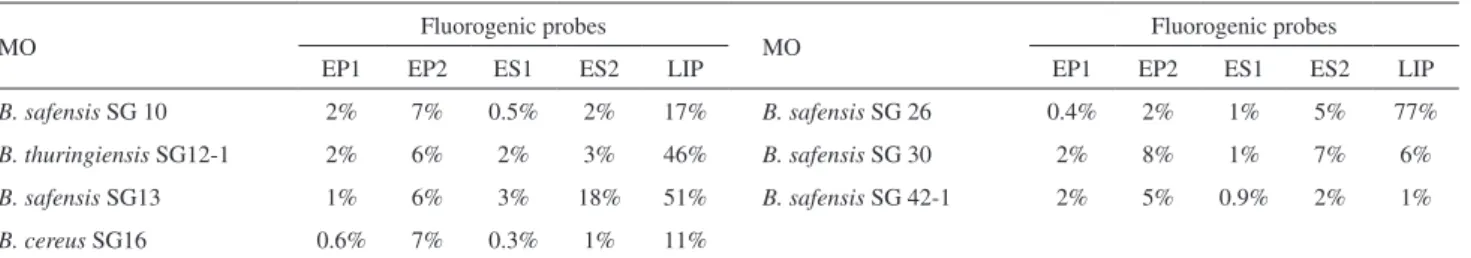Table 1. Hydrolase enzymatic activities of bacteria isolated from the petroleum sample