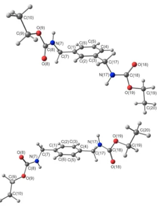 Figure 2. Optimized molecular structures and atomic numbering of 1a  and 2a.