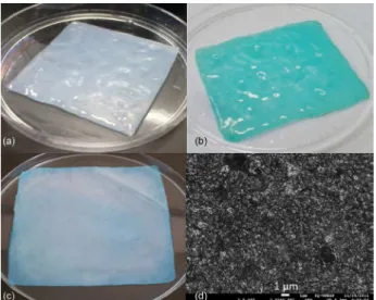 Figure 5b shows the ClAlPc amount retained in the  fibrils (measured at homogenization step) and total ClAlPc  for membranes with different theoretical concentrations  (1, 5 and 10 µmol L −1 )