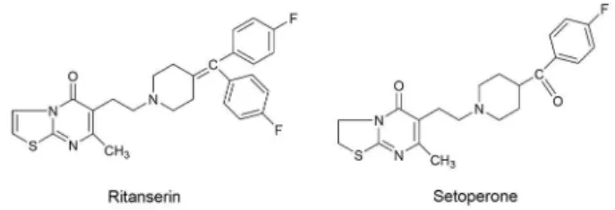 Figure 1. Ritanserin and setoperone as examples of biologically active  compounds containing a thiazolopyrimidine system.
