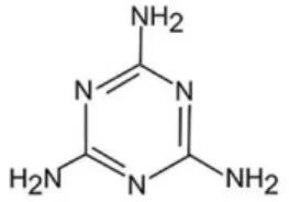 Figure 1. Structure of melamine (molecular formula: C 3 H 6 N 6 ).