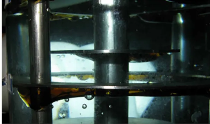 Figure 3 presents static hold-up which located under  rotor and stator discs at the position between valves 2 and 3.