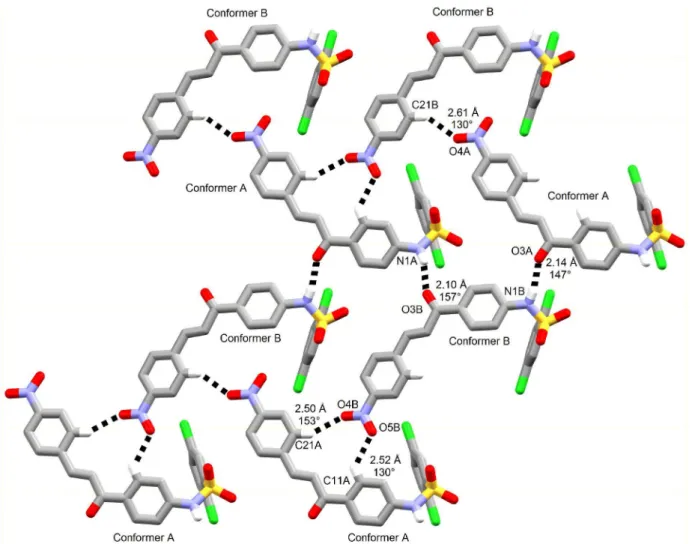 Figure 9. The two-dimensional sheet found in the crystal structure of 4.