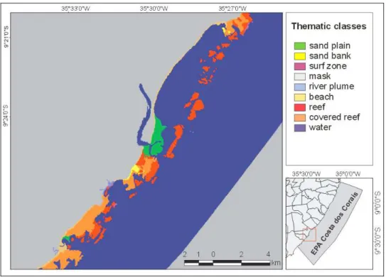 Fig. 2. Thematic map of the TM/Landsat-5 classification (MORELLI, 2000). 