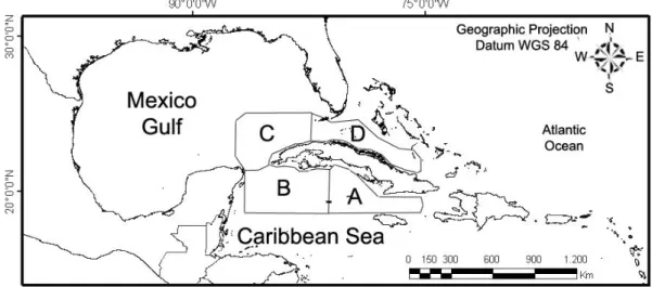 Fig. 1. Study area and regions of interest. 