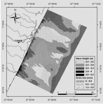 Fig. 5. Area remobilized  during winter and identified CGR-type bedform.
