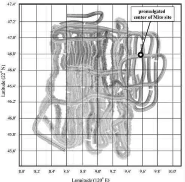 Fig.  9.  Mosaic  of  side-scan  sonar  profiles  collected from the study site. 
