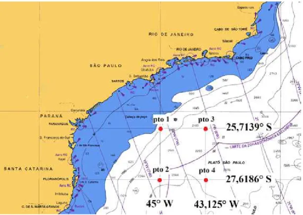Fig. 1. Study area location (in detail) and the sampling points of the Reanalysis grid model of NCEP/NCAR