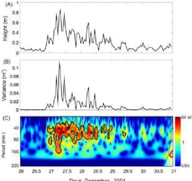Figure 5 shows the 1-minute record overlying the 10- 10-minute record to illustrate the complex wave behavior  and  the  effect  of  frequency  sampling  (e.g