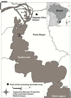 Fig. 1. Location map of Guaíba Lake, highlighting the region  of  Itapuã  and  Salgado  Filho  airport