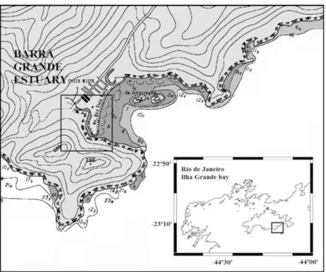 Fig. 1. Study area located between Ilha Grande Bay and Sepetiba Bay (Ilha Grande, RJ, Brazil)