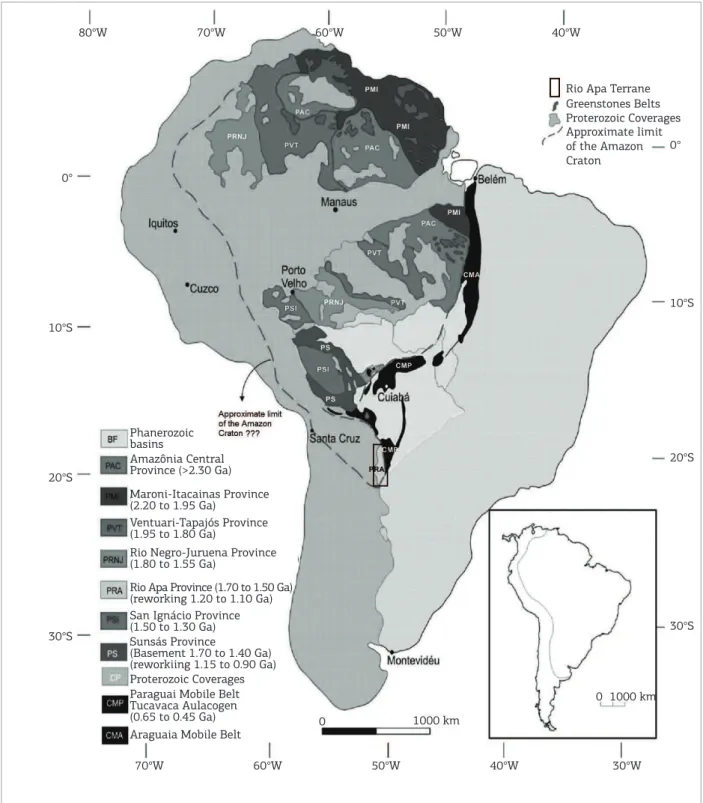 Figure 1. Geochronological and Tectonic Provinces of the Amazon Craton (Ruiz 2005).