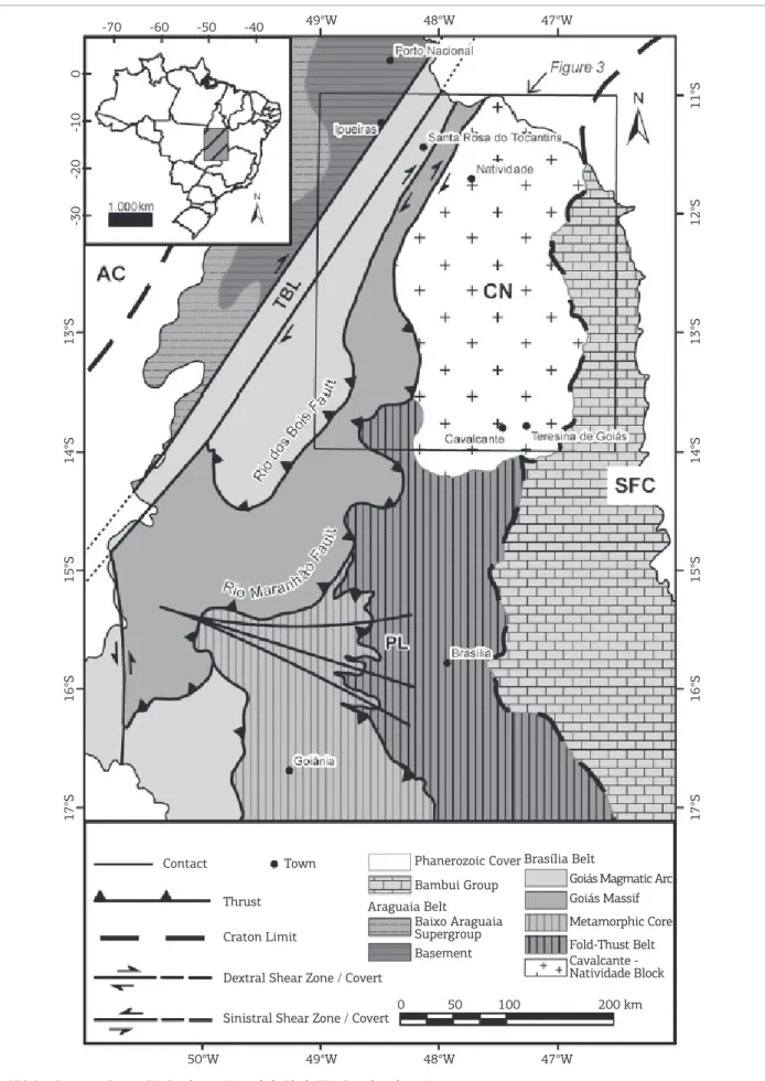 Figure 3. The northern part of the Brasília Belt.