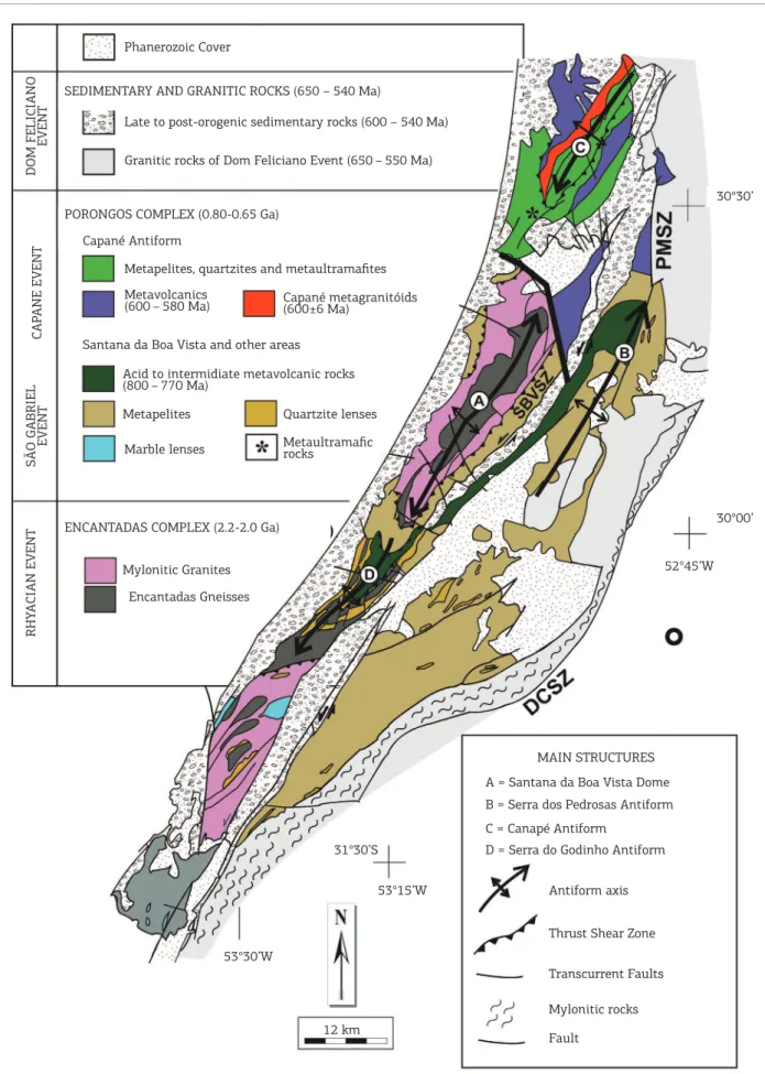 Figure 8. Geological map of the Santana da Boa Vista region (Philipp et al. 2016b).