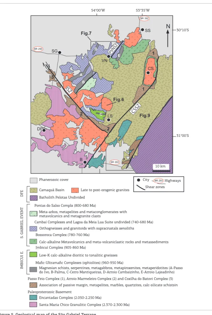 Figure 5. Geological map of the São Gabriel Terrane.