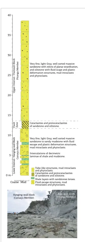 Figure  2.  Outcrop  stratigraphic  column  showing  the  three intervals described.