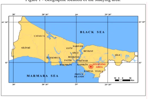 Figure 1 - Geographic location of the studying area. 