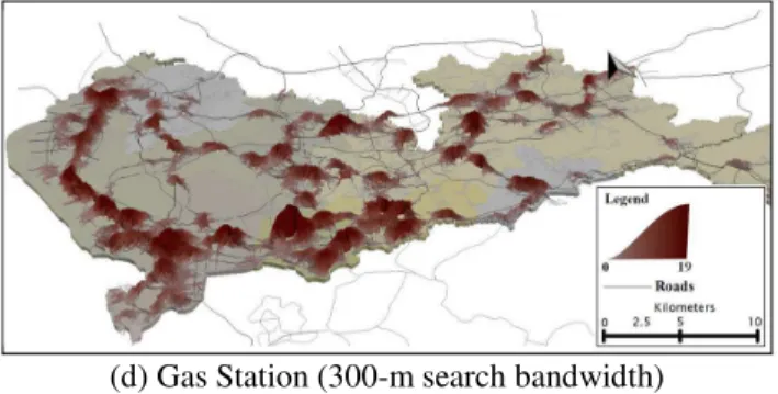 Figure  10(b)  shows  the  intensity  distribution  of  Library  service,  where  “walls” 