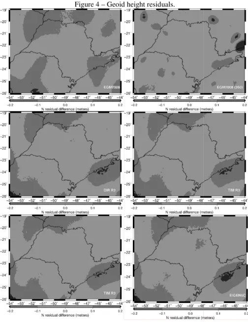 Figure 4 – Geoid height residuals.  