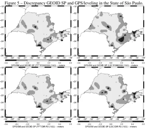 Figure 5 – Discrepancy GEOID SP and GPS/leveling in the State o
