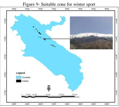Figure 9- Suitable zone for winter sport  