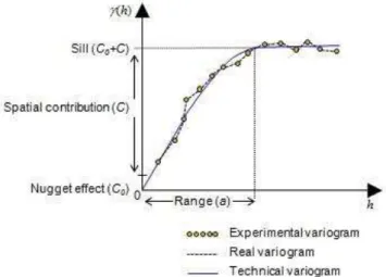 Figure 1: The three variograms of Geostatistics