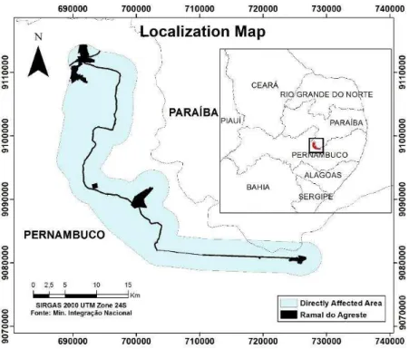Figure 1: Study Area Location - Ramal do Agreste. 