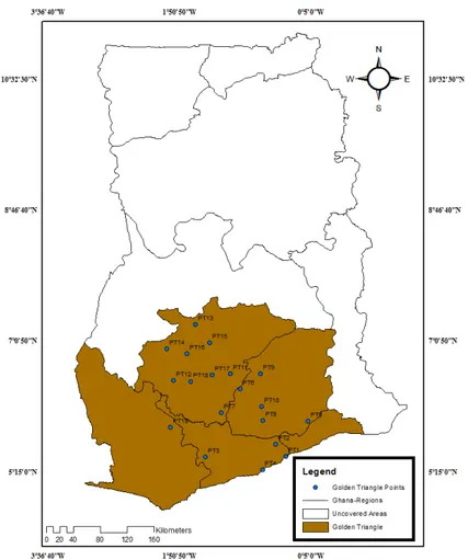 Figure 1: Study area showing geographic data distribution 