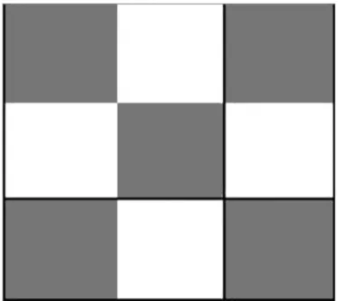 Figure 1. Diagram showing the fields observed in the slide - * The  dark area indicated where D1 cyclin labeled nuclei were counted.