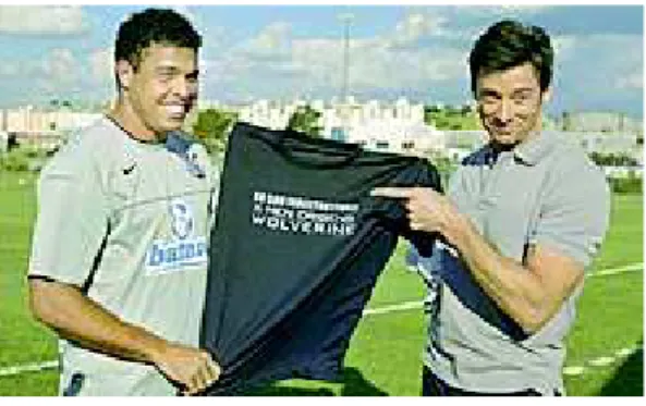 FIGURE 1 - Ronaldo and actor Hugh Jackman. 