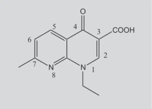 FIGURE 2 - Structural formula of nalidixic acid.